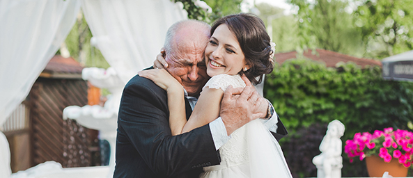 Image showing a father celebrating his daughter's wedding